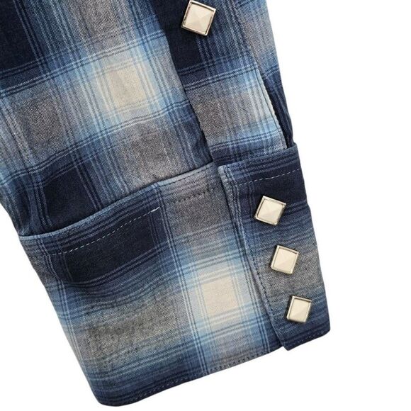 Rockmount Ranchwear Mens XL Plaid Square Pearl Snap Western Shirt - Picture 7 of 12